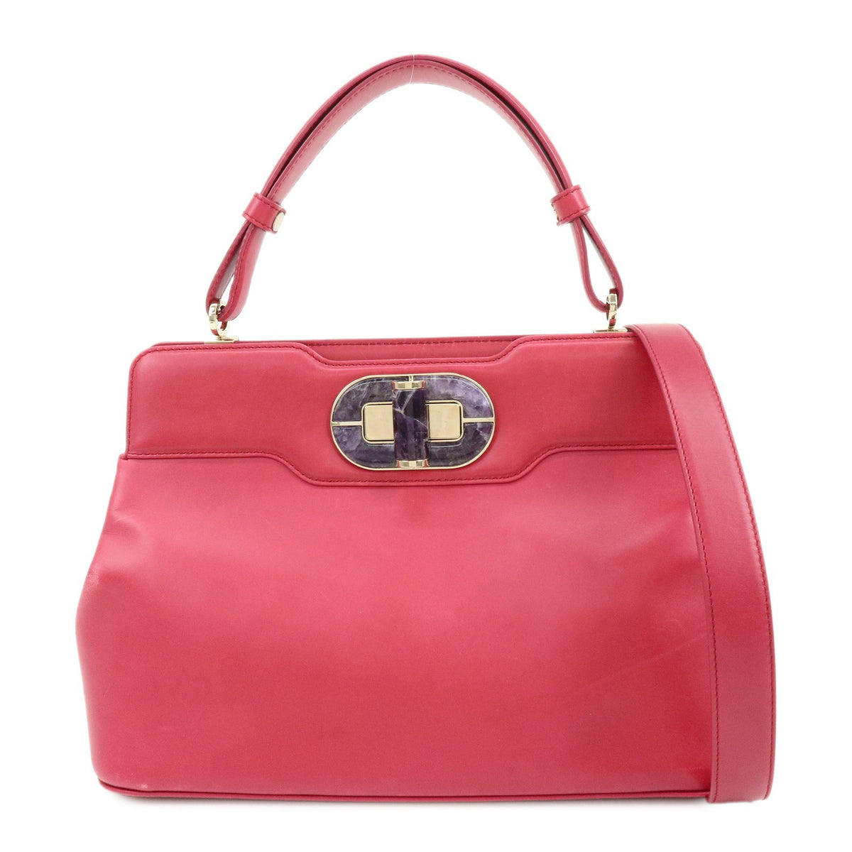 Bvlgari Isabella Rossellini Leather Pink Leather Handbag (Pre-Owned)