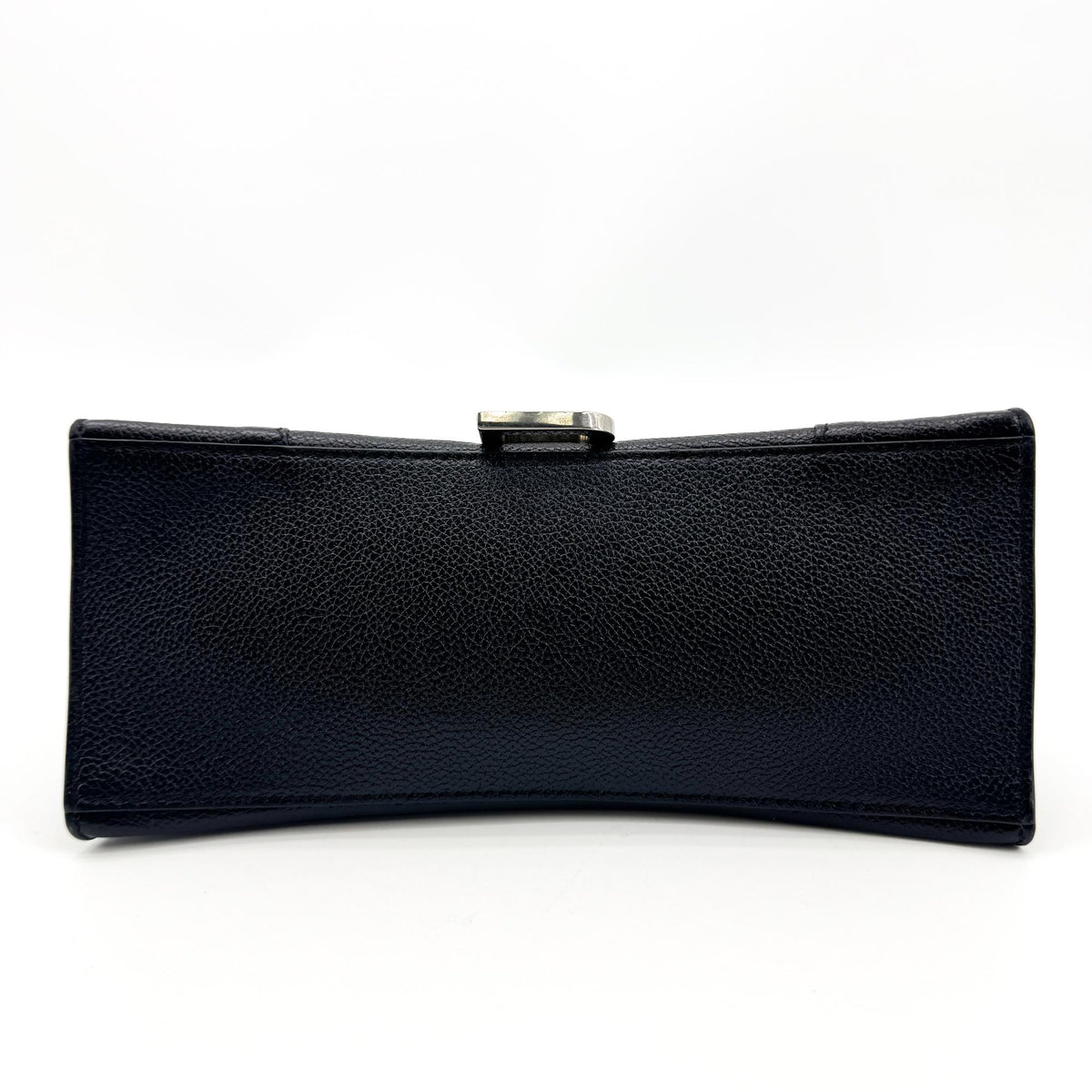 Balenciaga Hourglass Top Handle Leather Black Leather Handbag (Pre-Owned)