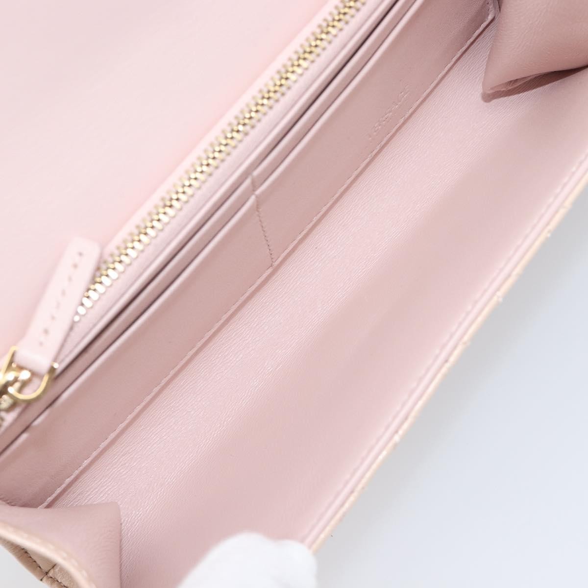 Versace Greca Goddess Convertible Clutch Leather Pink Leather Shoulder Bag Bag (Pre-Owned)