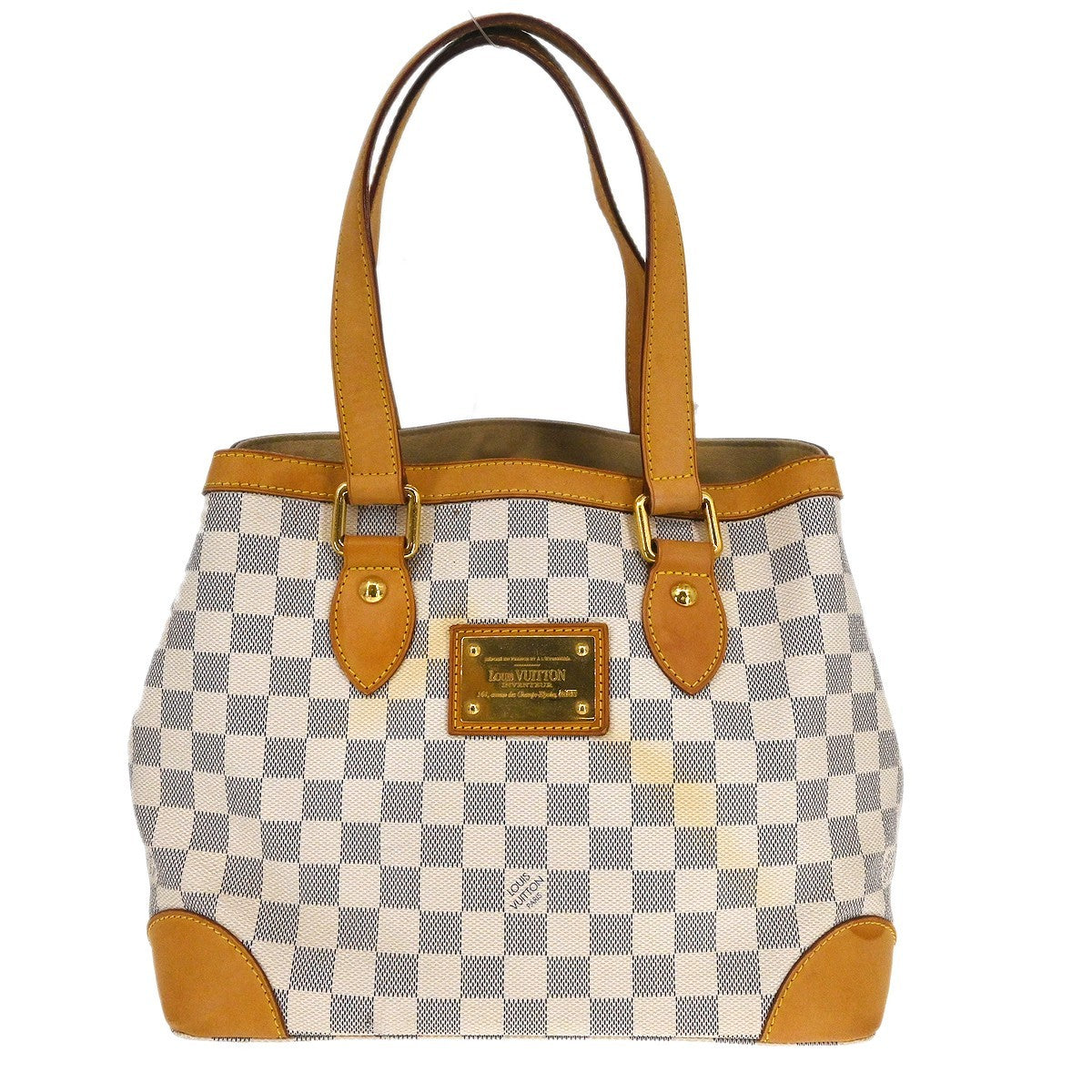 Louis Vuitton Hampstead Damier White Canvas Tote Bag Bag (Pre-Owned)