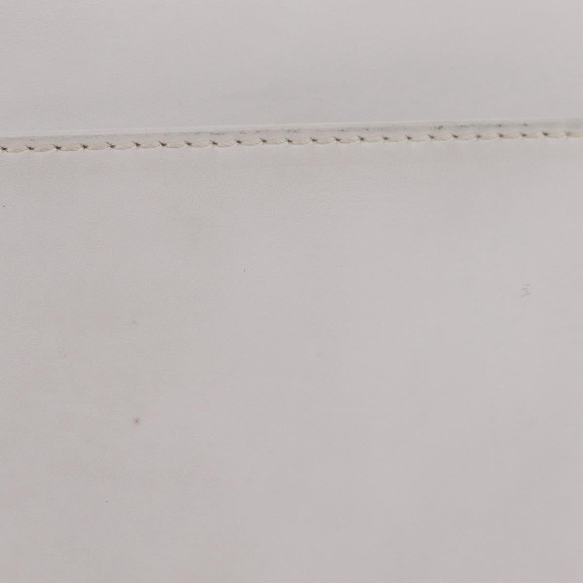 Celine Vintage Circle Logo Leather White Leather Crossbody Bag Bag (Pre-Owned)