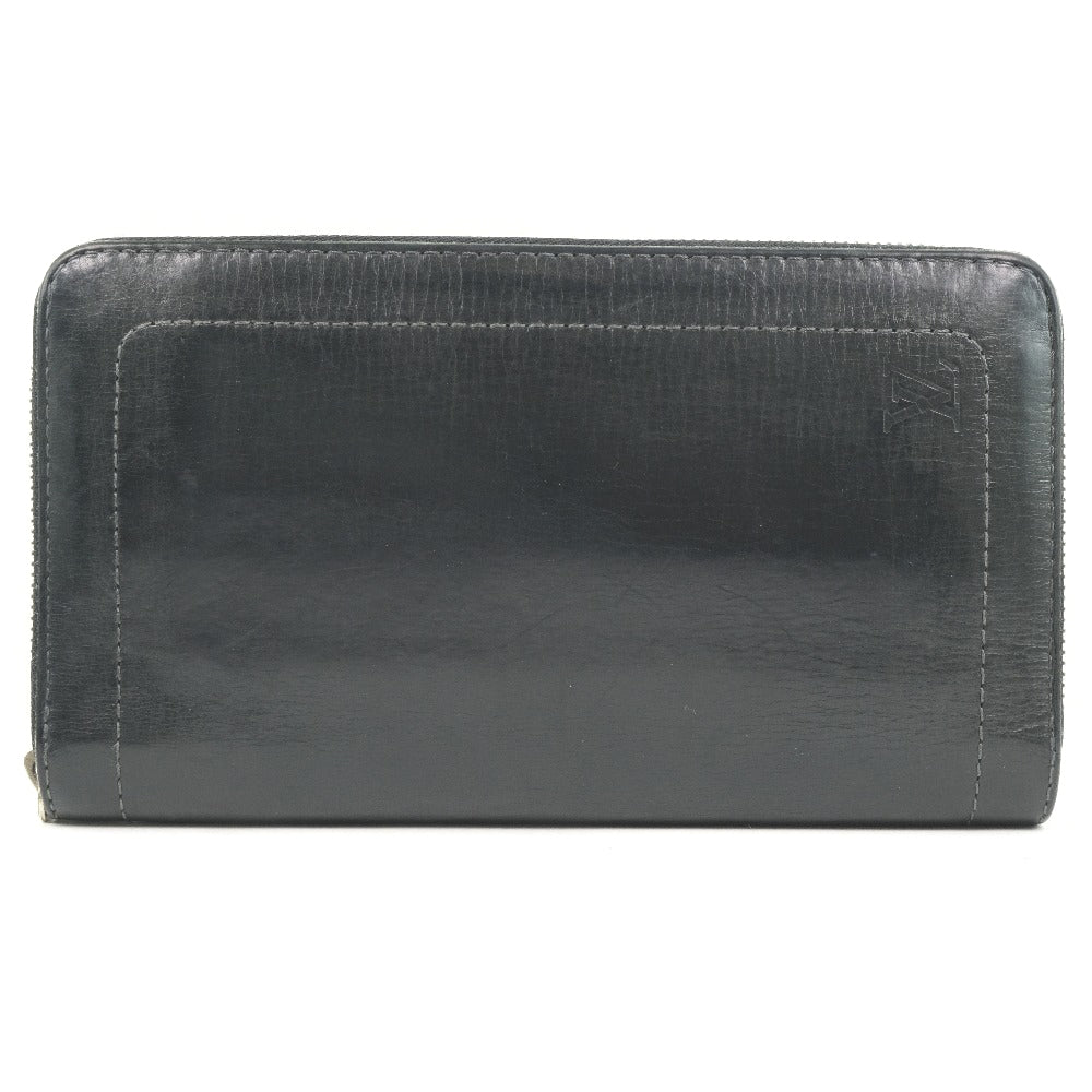 Louis Vuitton Zippy Organizer Black Leather Wallet (Pre-Owned)
