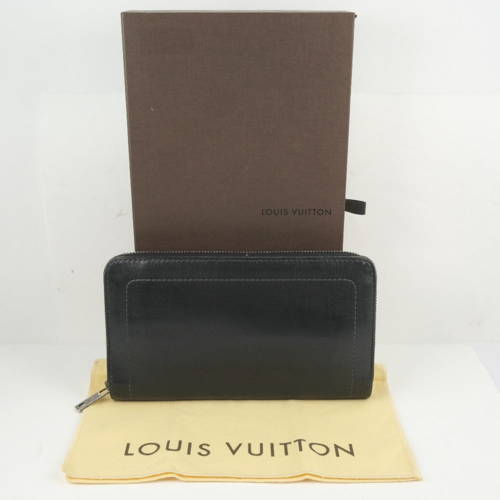 Louis Vuitton Zippy Organizer Black Leather Wallet (Pre-Owned)