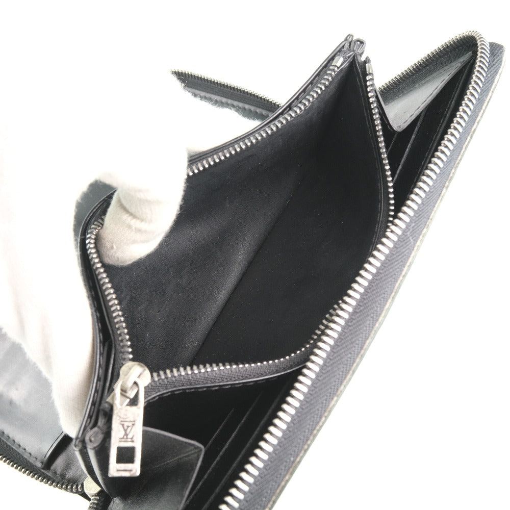 Louis Vuitton Zippy Organizer Black Leather Wallet (Pre-Owned)