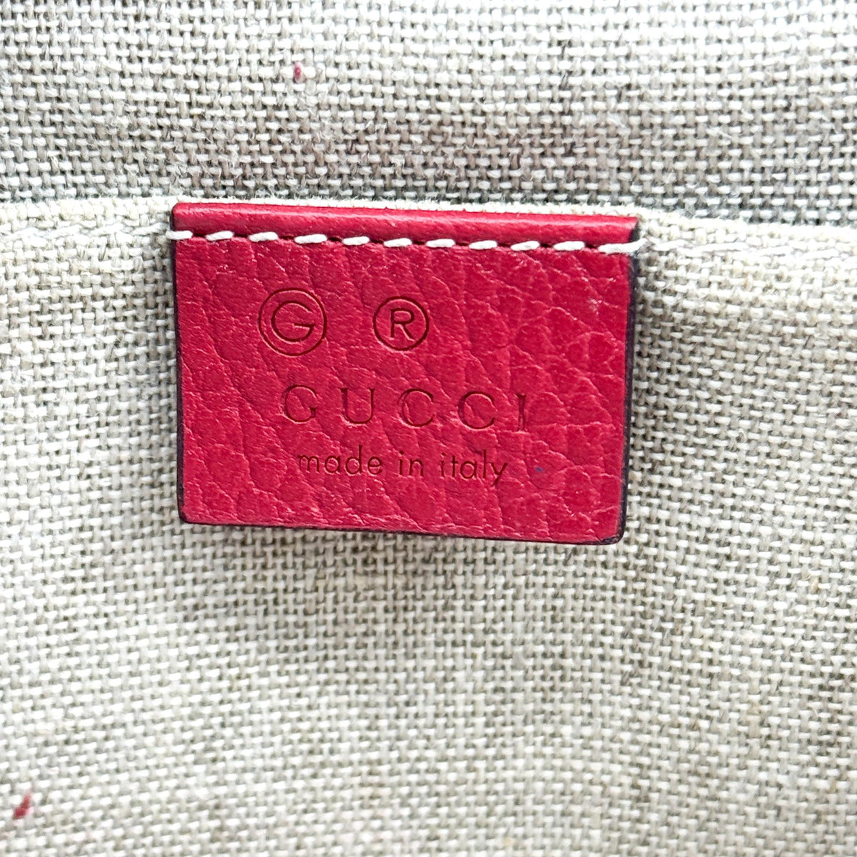 Gucci Interlocking Leather Red Leather Shoulder Bag Bag (Pre-Owned)