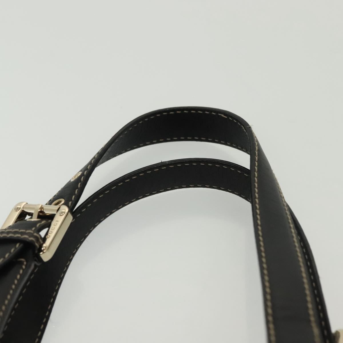 Gucci Tote Leather Black Leather Tote Bag Bag (Pre-Owned)