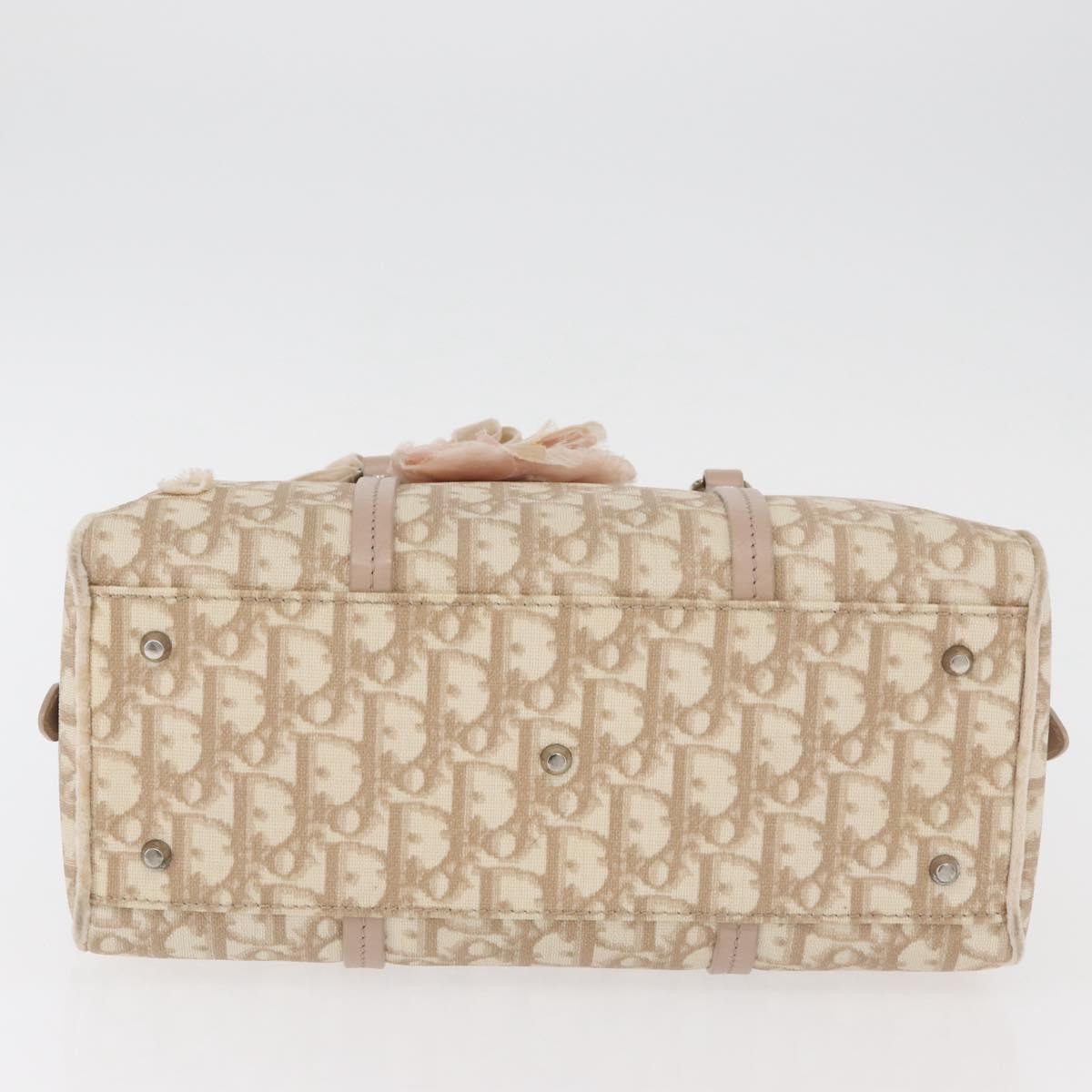 Christian Dior Vintage Trotter Romantique Zip Diorissimo Coated Canvas Beige Canvas Shoulder Bag Bag (Pre-Owned)