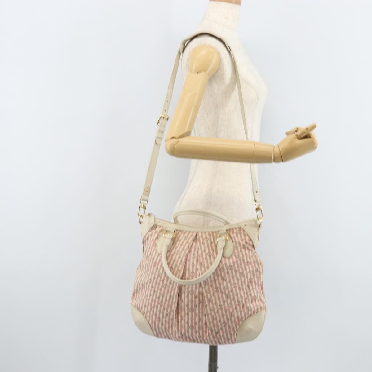 Louis Vuitton Marina Mini Lin Croisette Pink Canvas Handbag (Pre-Owned)