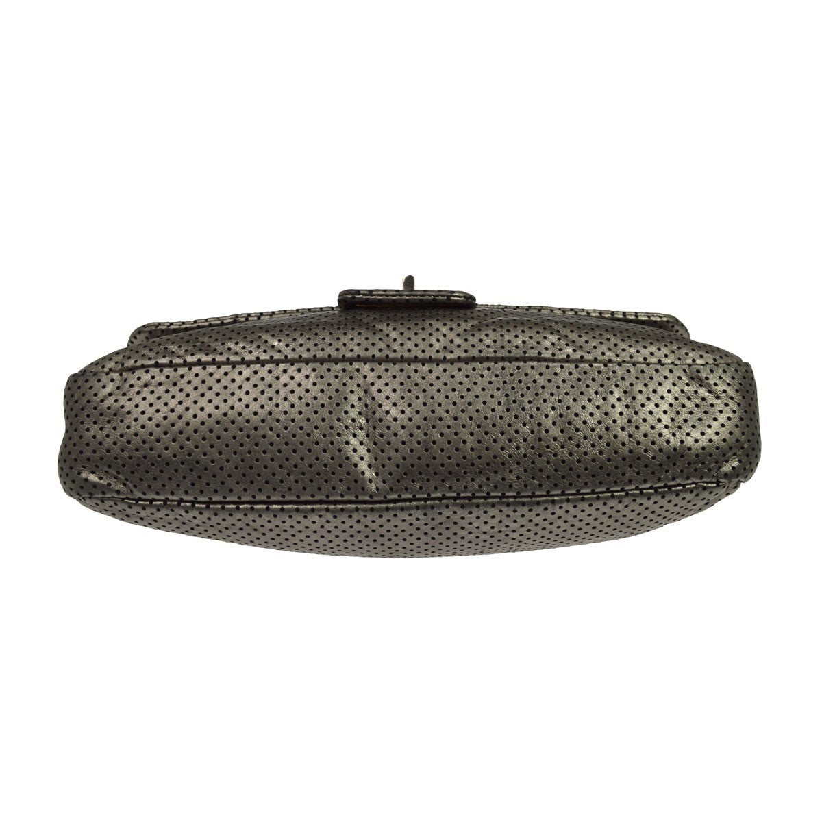 Chanel Drill Flap Perforated Leather Metallic Leather Handbag (Pre-Owned)