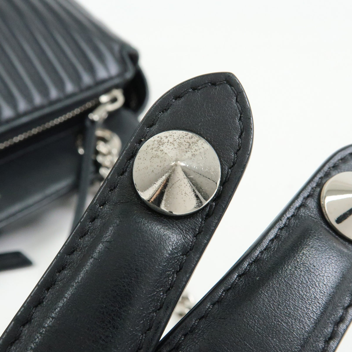 Fendi Dotcom Click Quilted Leather Black Leather Shoulder Bag Bag (Pre-Owned)
