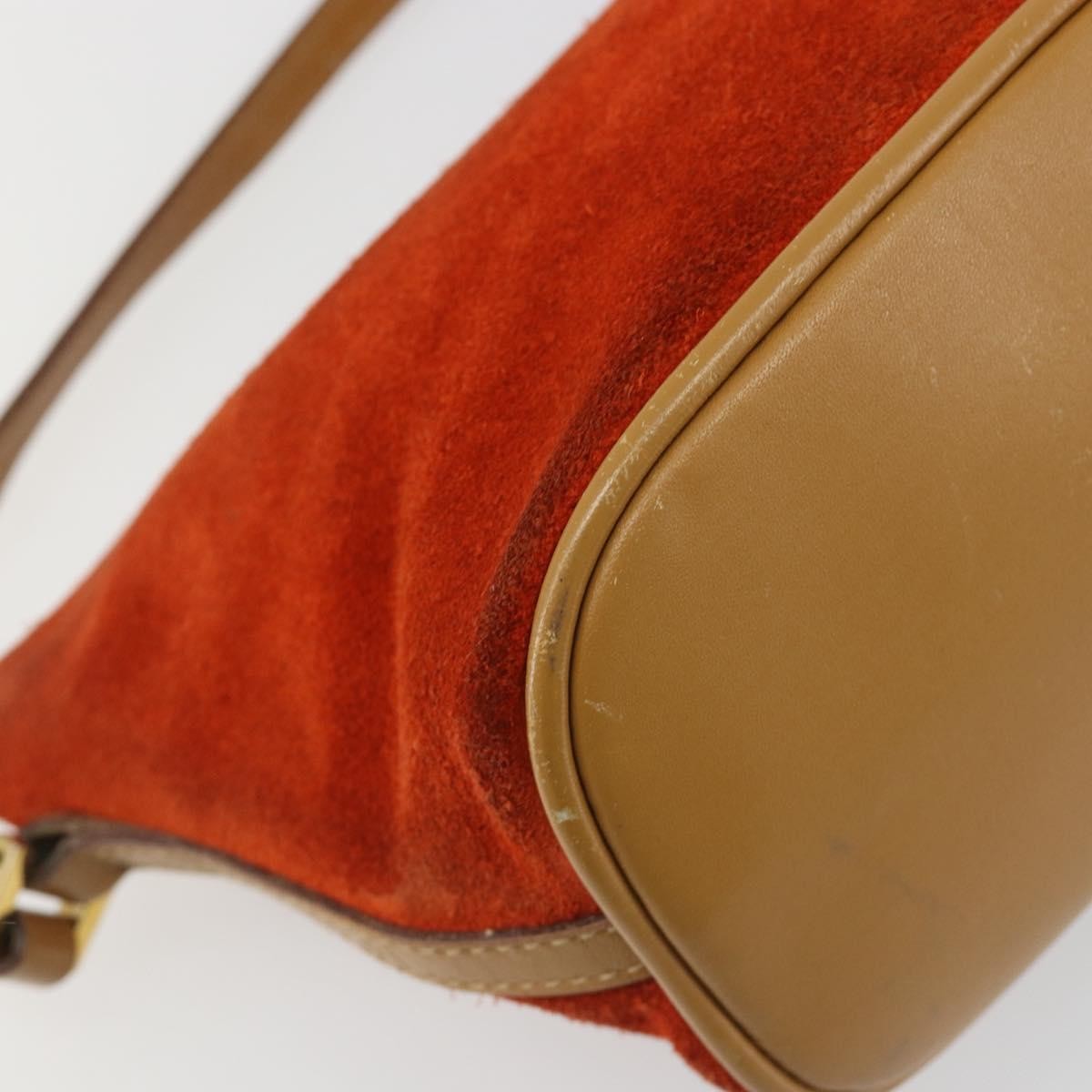 Gucci Vintage Suede Orange Suede Clutche & Pouche Bag (Pre-Owned)
