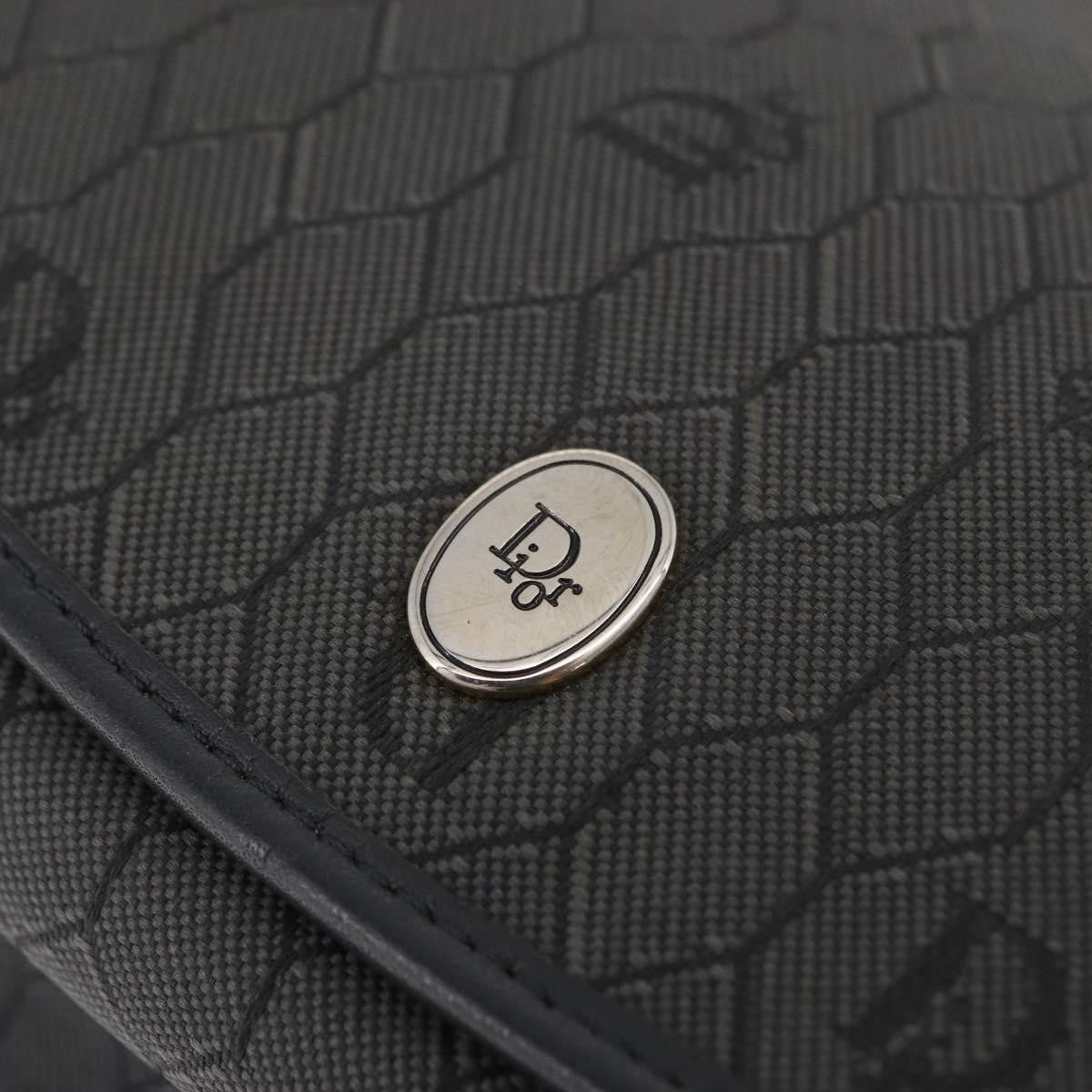 Christian Dior Vintage Honeycomb Canvas Black Canvas Shoulder Bag Bag (Pre-Owned)
