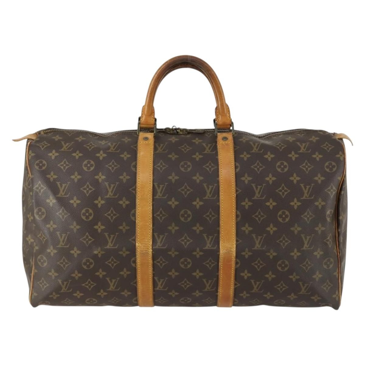 Louis Vuitton Keepall Monogram Canvas Brown Canvas Travel Bag Bag (Pre-Owned)