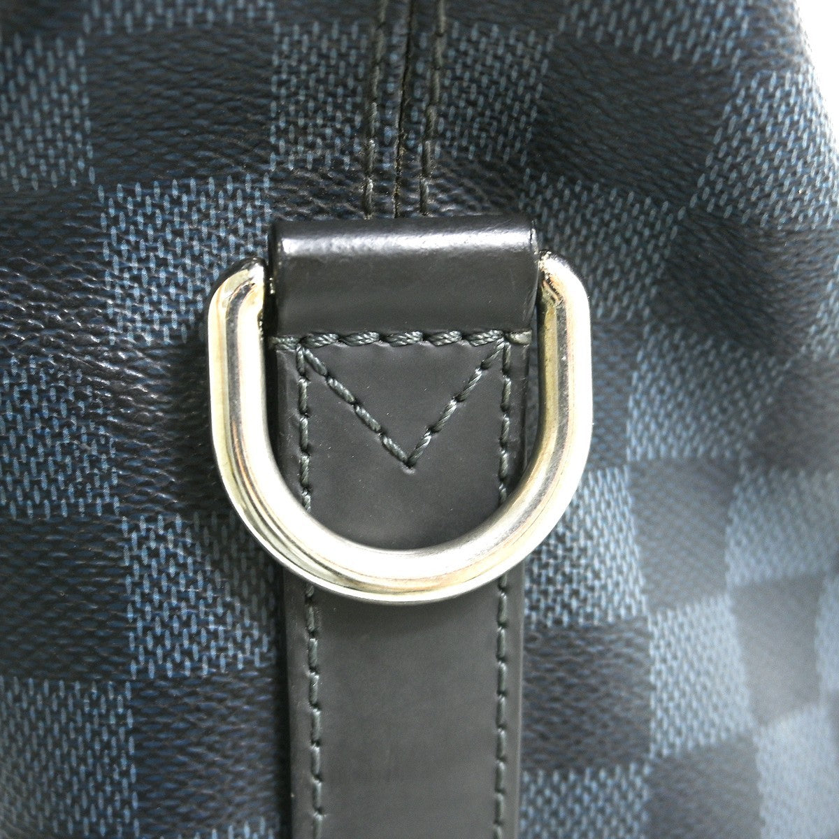 Louis Vuitton Greenwich Messenger Damier Cobalt Black Canvas Handbag (Pre-Owned)