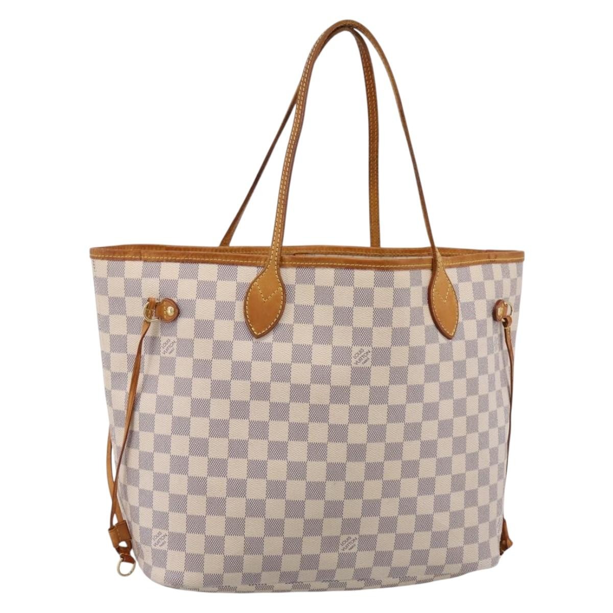 Louis Vuitton Neverfull Damier Beige Canvas Tote Bag Bag (Pre-Owned)
