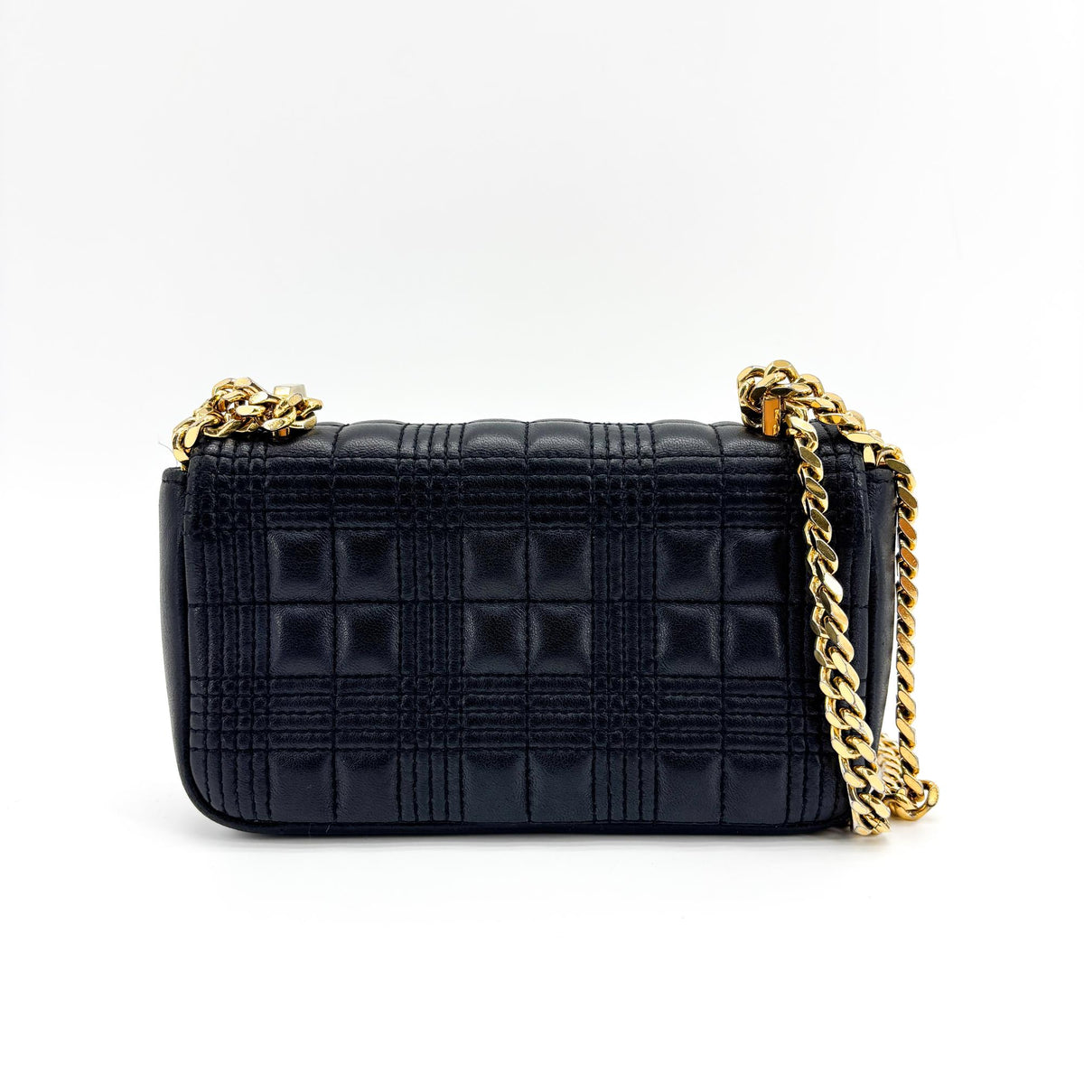 Burberry Lola Bum Quilted Lambskin Black Leather Handbag (Pre-Owned)
