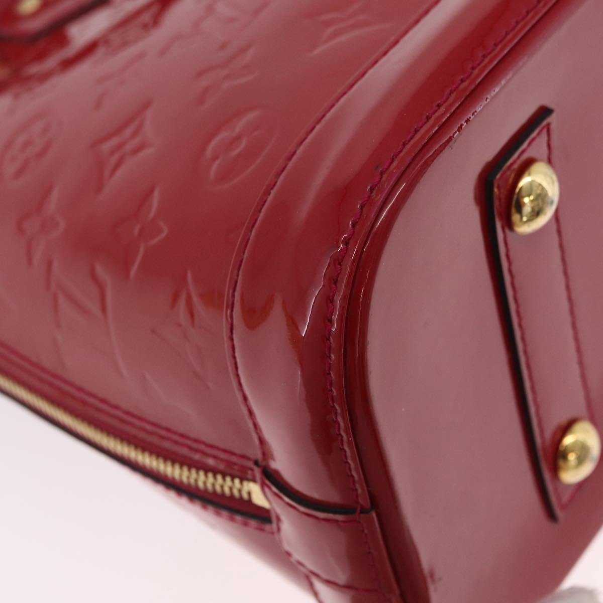Louis Vuitton Alma Monogram Vernis Pink Patent_Leather Handbag (Pre-Owned)