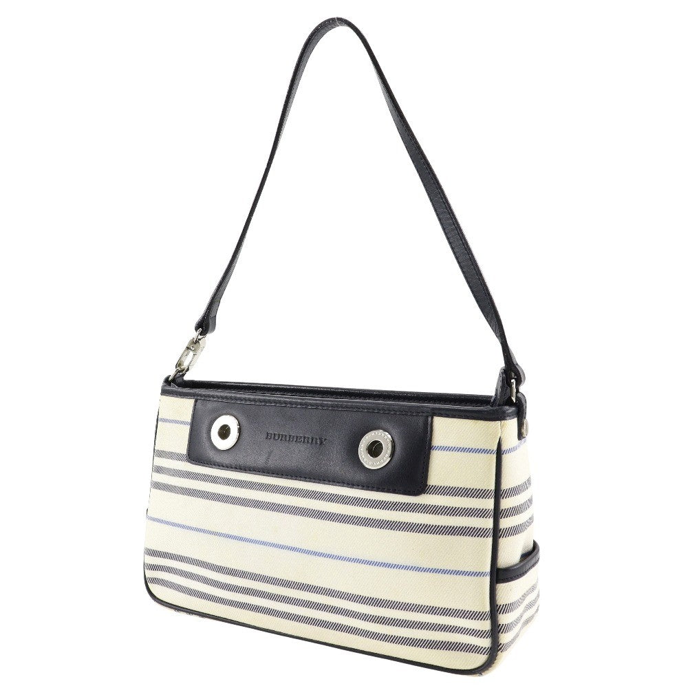 Burberry Vintage Canvas Beige Canvas Shoulder Bag Bag (Pre-Owned)