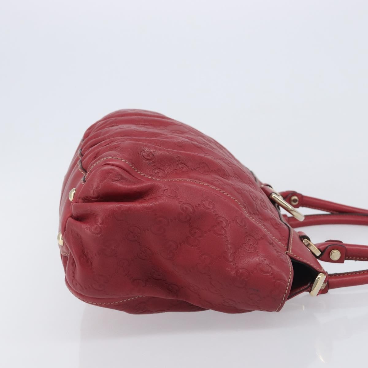 Gucci D Ring Guccissima Leather Red Leather Tote Bag Bag (Pre-Owned)