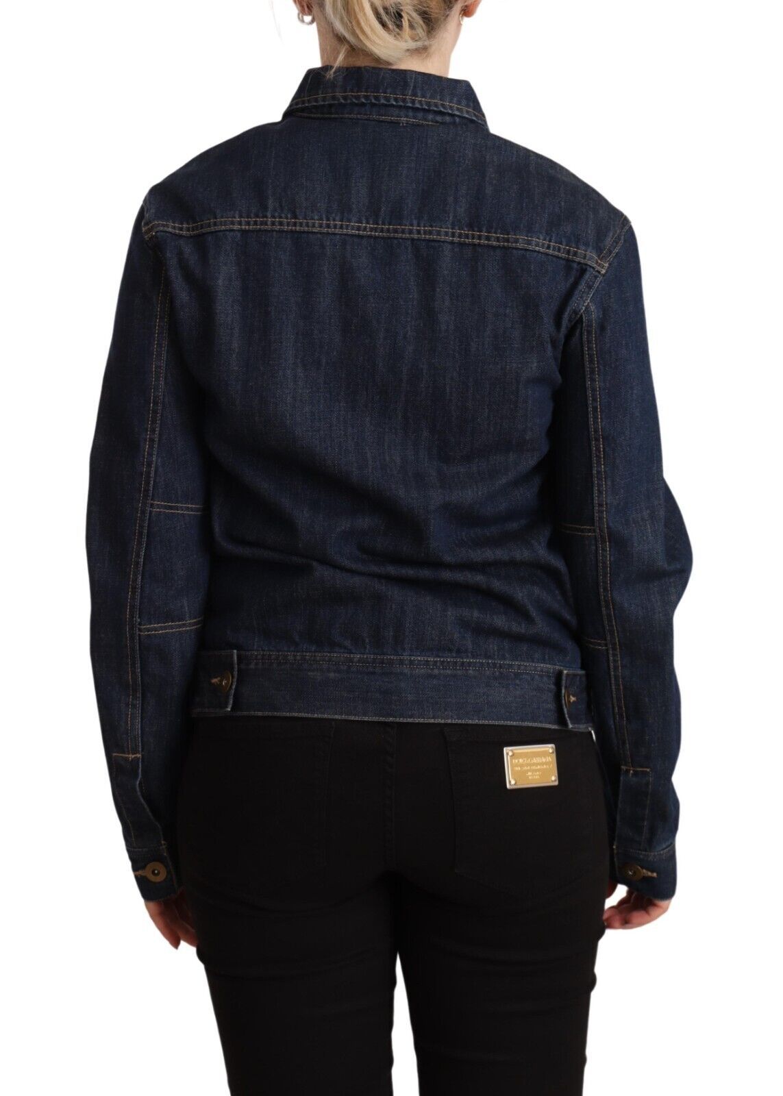 Master Coat Dark Blue Button Down Long Sleeves Denim Women's Jacket