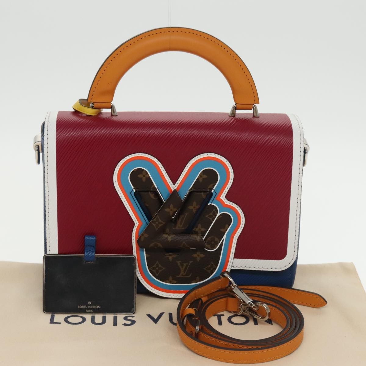 Louis Vuitton Twist Top Handle Limited Edition Peace Love Epi And Monogram Canvas Multicolour Leather Bag (Pre-Owned)