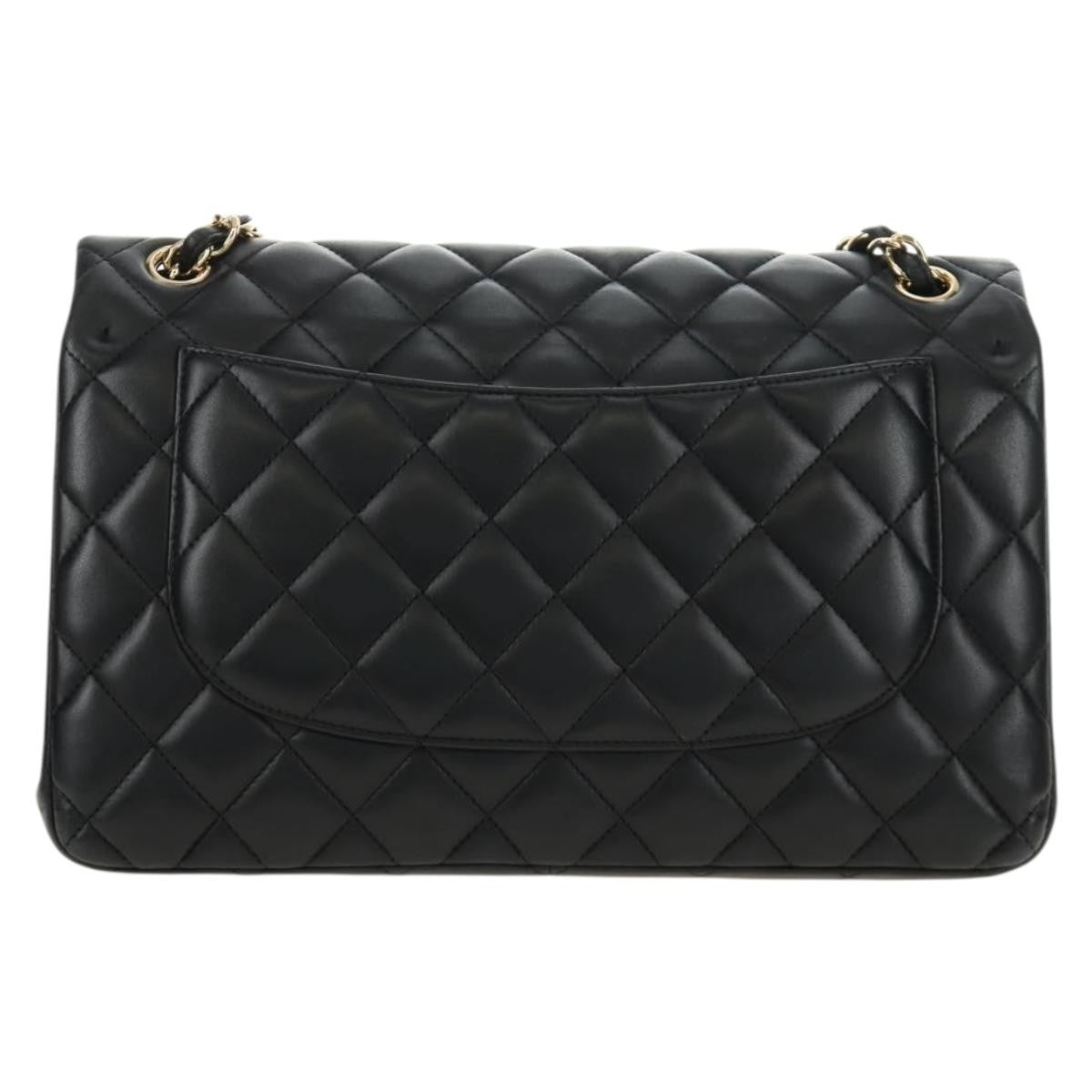 Chanel Timeless - Classic Double Flap Leather Black Leather Handbag (Pre-Owned)