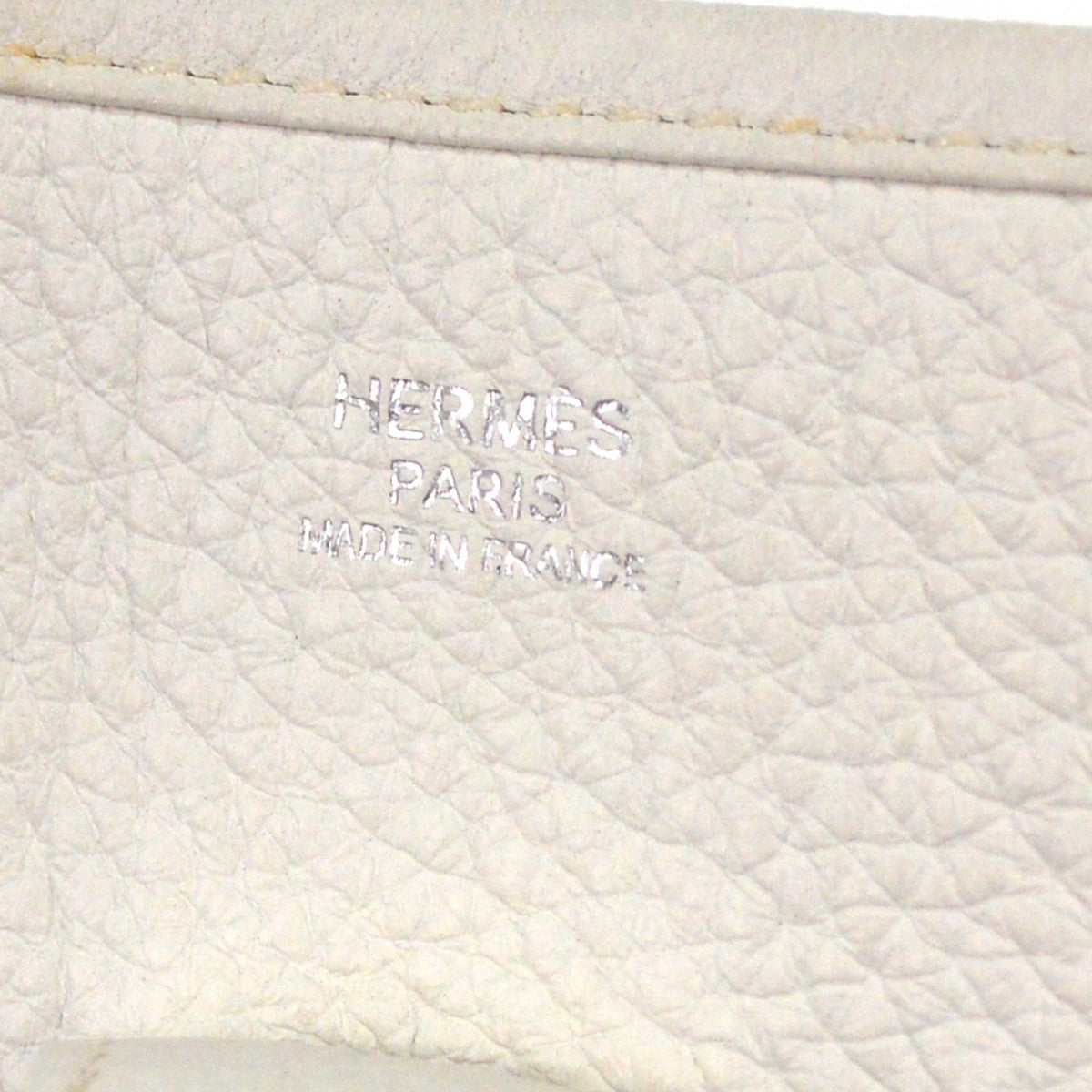 Hermes Evelyne Bag Gen Iii Epsom White Leather Shoulder Bag Bag (Pre-Owned)