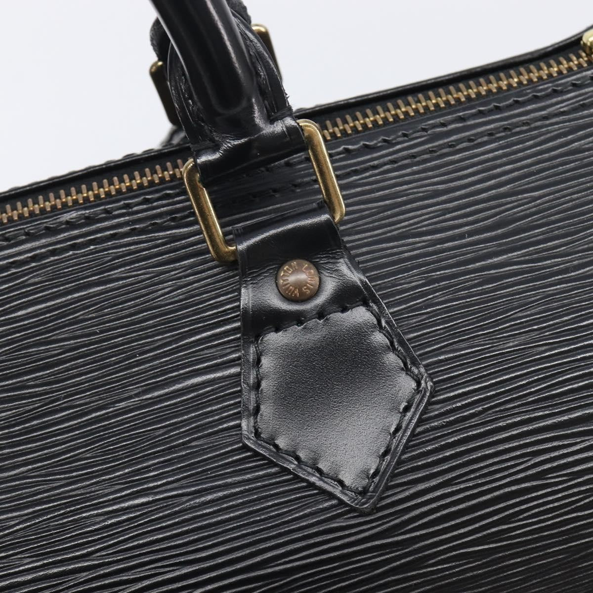 Louis Vuitton Speedy Epi Leather Black Leather Handbag (Pre-Owned)