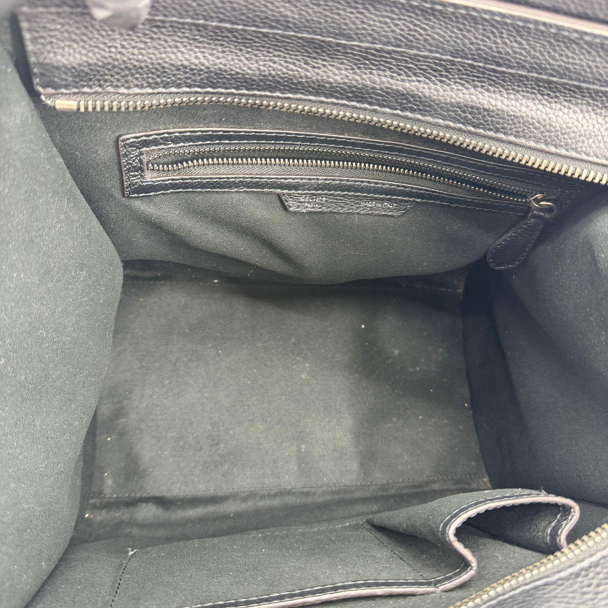 Celine Luggage Smooth Leather Black Leather Handbag (Pre-Owned)