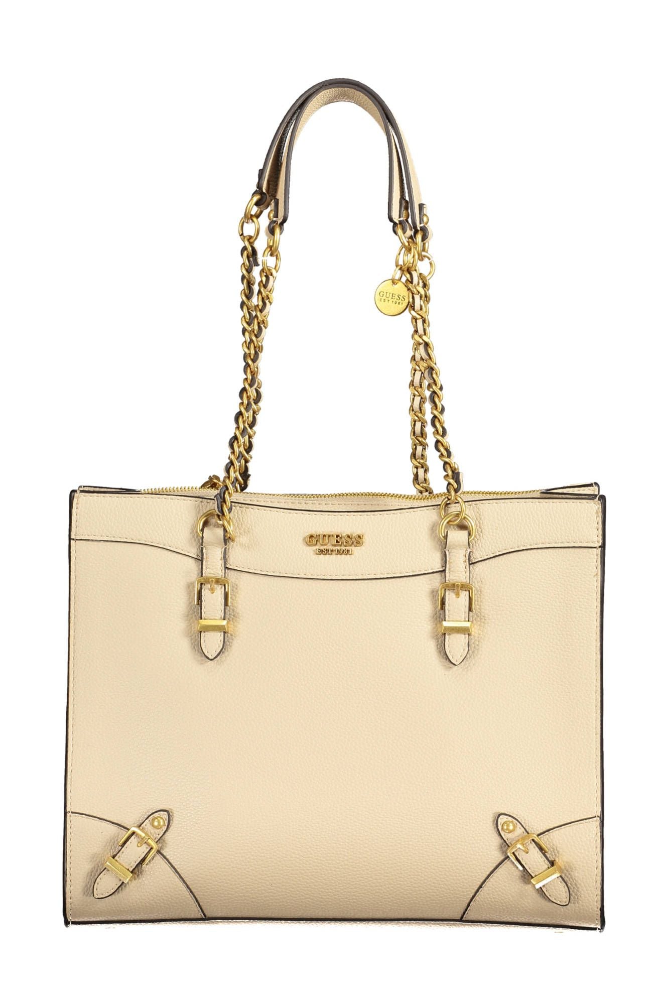 Guess Jeans Beige Polyethylene Women's Handbag (Pre-Owned)