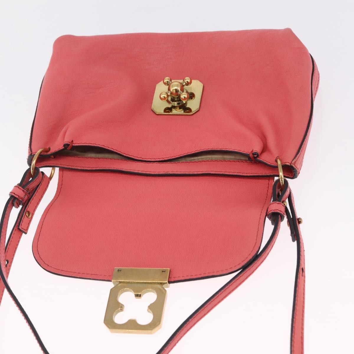 Chloe Elsie Satchel Leather Pink Leather Shoulder Bag Bag (Pre-Owned)