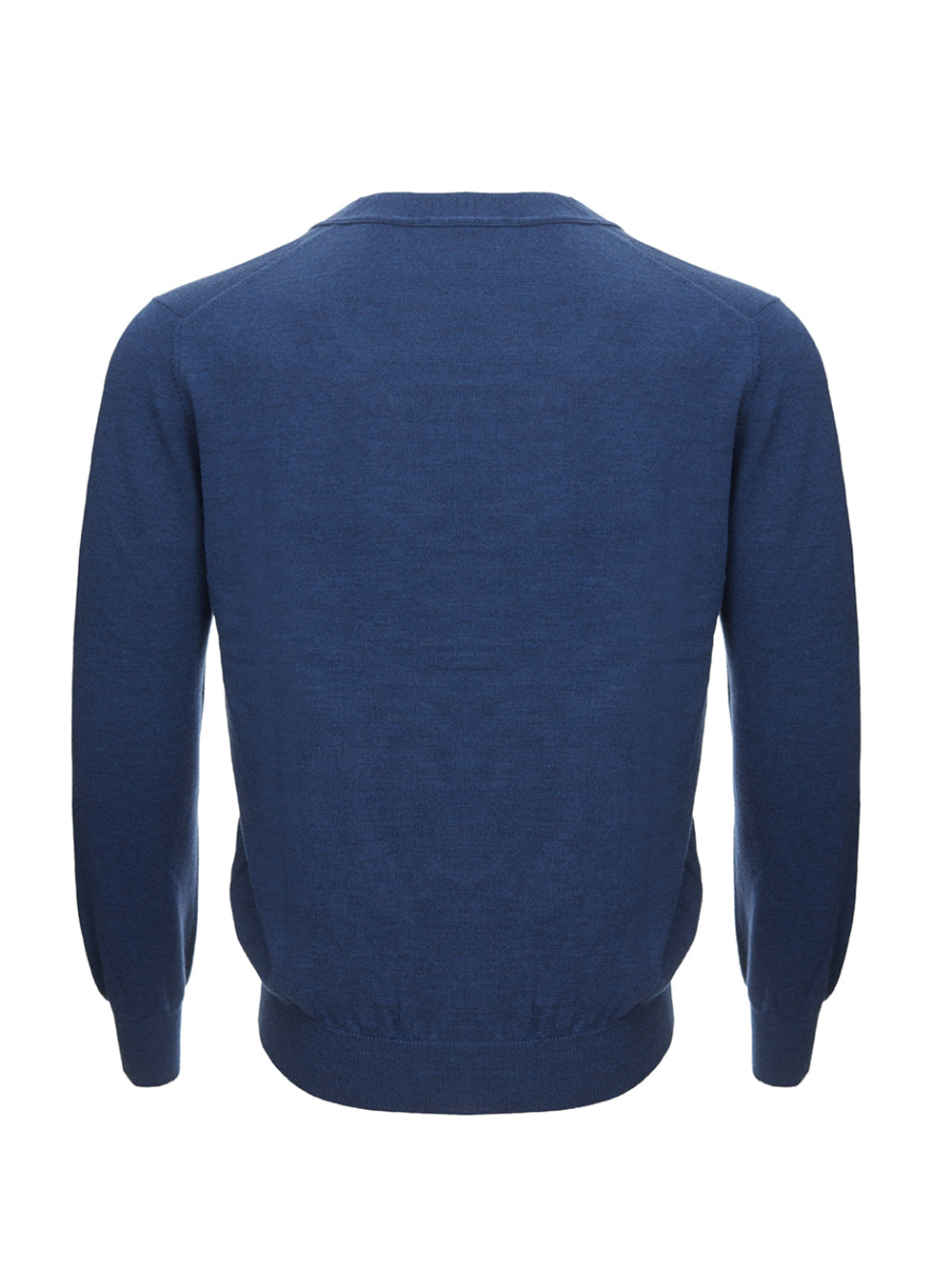 Gran Sasso Elegant Blue Wool Cardigan with Men's Pockets