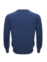 Gran Sasso Elegant Blue Wool Cardigan with Men's Pockets