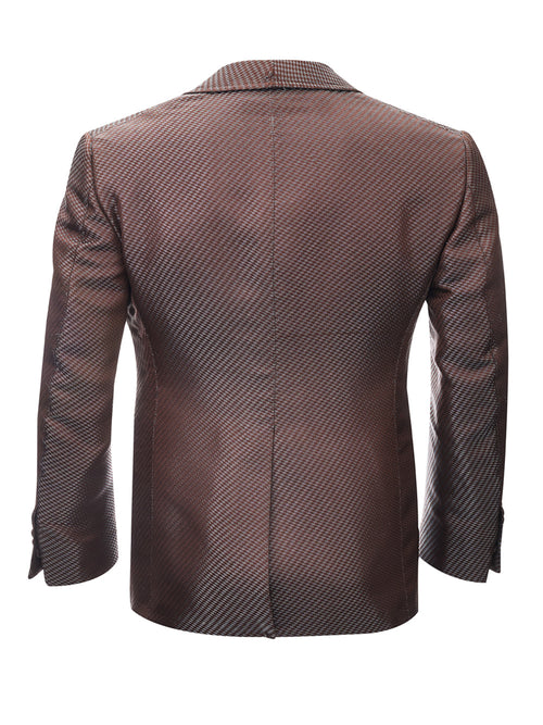 Tom Ford Elegant Bronze Silk Smoking Men's Jacket