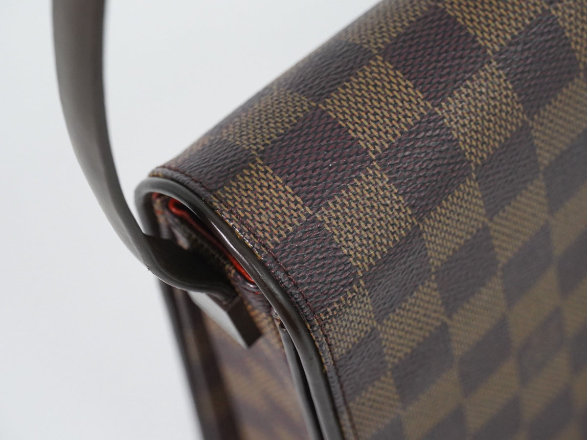Louis Vuitton Tribeca Carre Damier Ebene Brown Canvas Shoulder Bag Bag (Pre-Owned)
