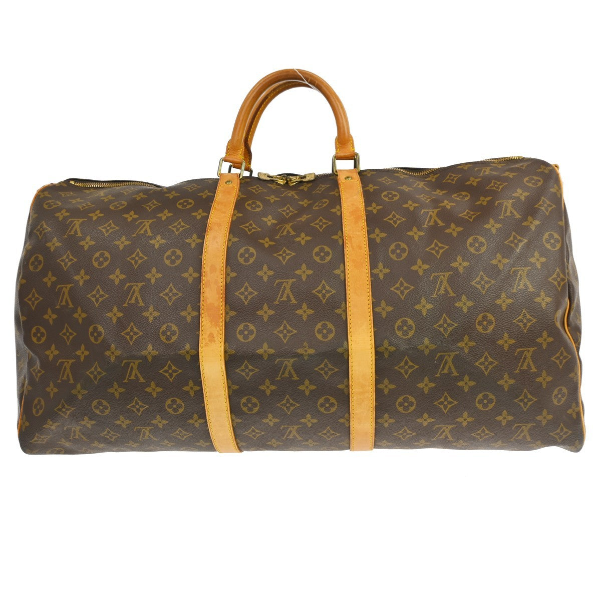Louis Vuitton Keepall Bandouliere Monogram Canvas Brown Canvas Travel Bag Bag (Pre-Owned)