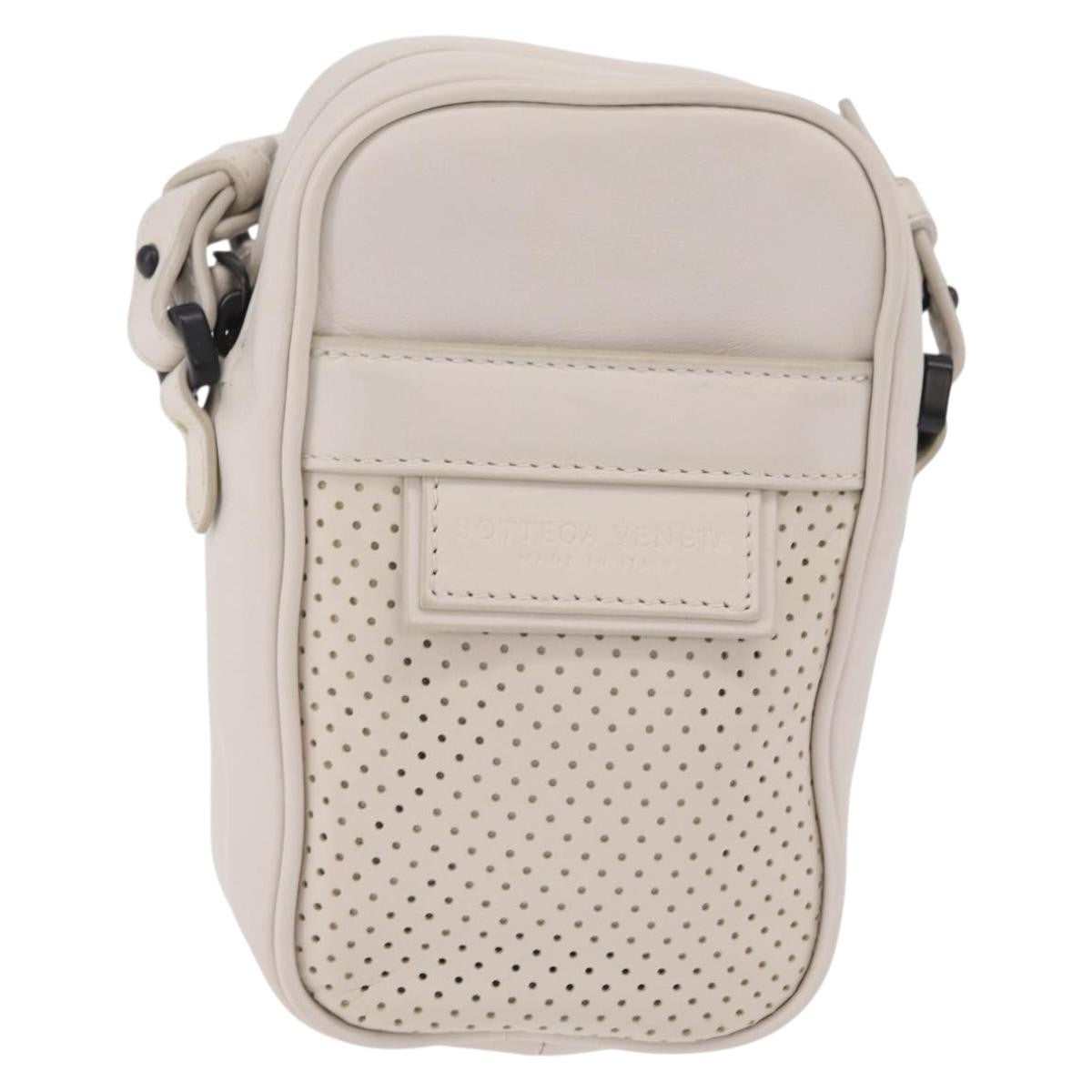 Bottega Veneta Shoulder Leather White Leather Shoulder Bag Bag (Pre-Owned)