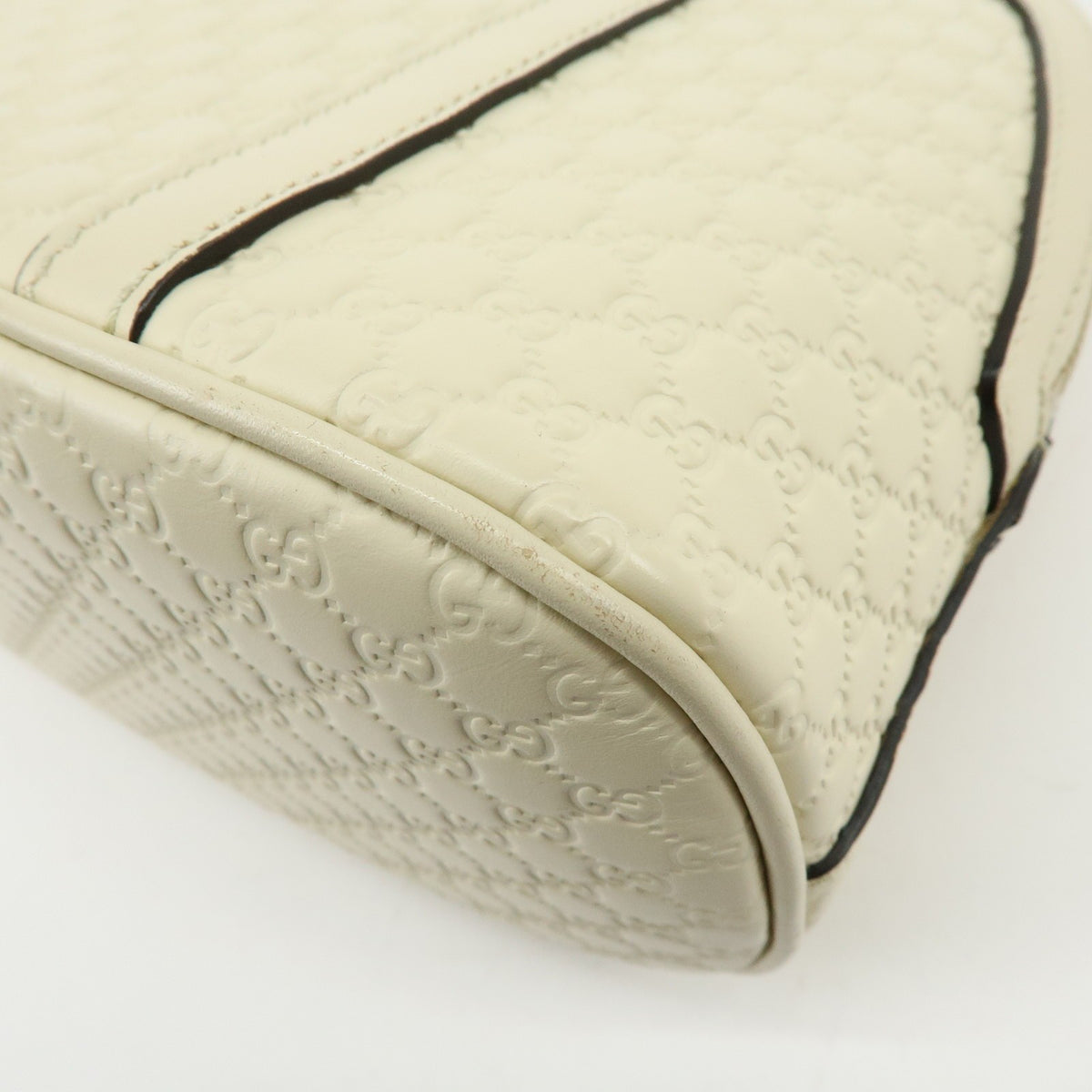 Gucci Convertible Dome Satchel Guccissima Leather White Leather Handbag (Pre-Owned)