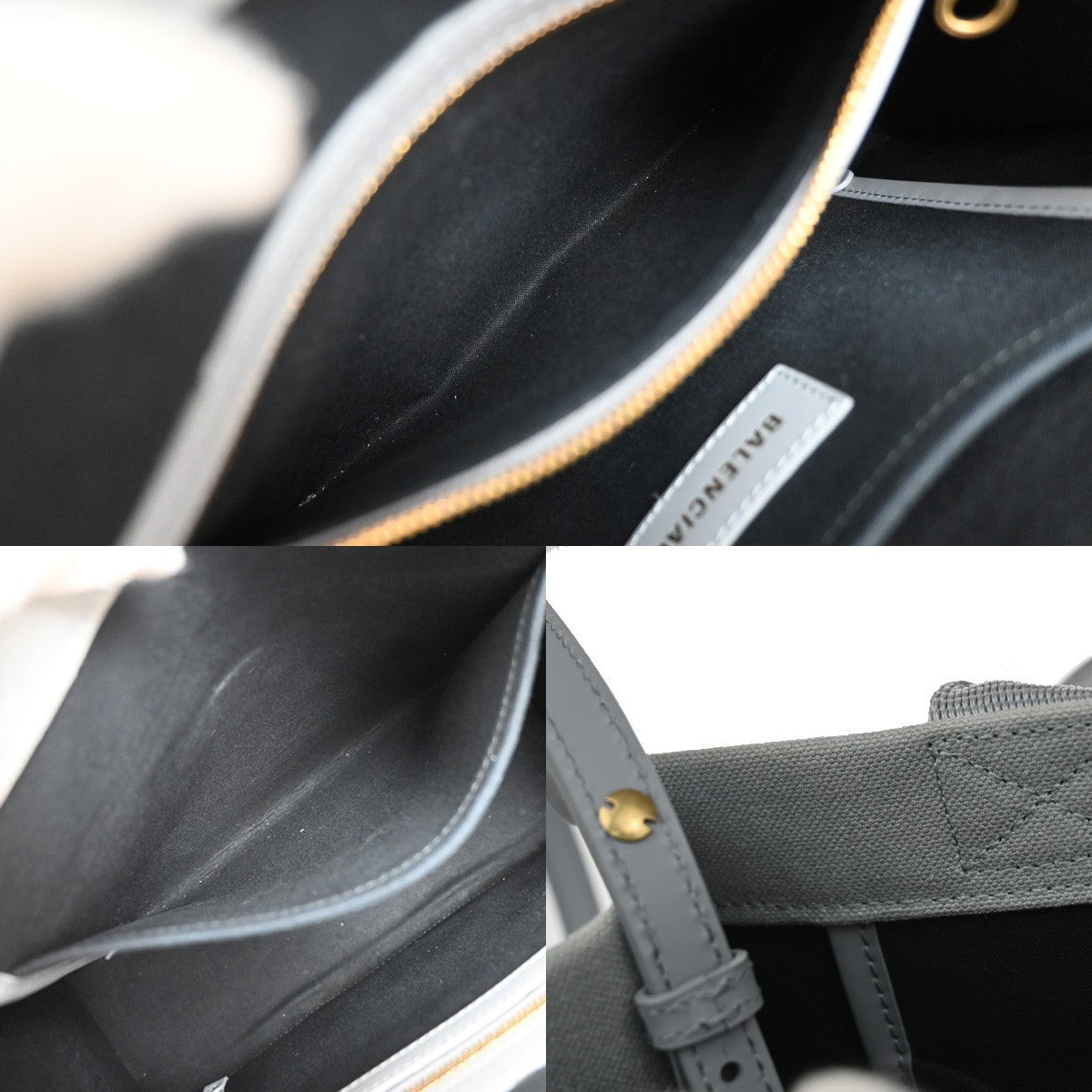 Balenciaga Hardware Canvas Gray Canvas Tote Bag Bag (Pre-Owned)