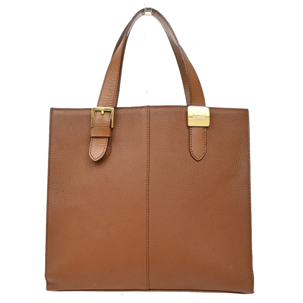 Burberry Vintage Zip Leather Brown Leather Tote Bag Bag (Pre-Owned)
