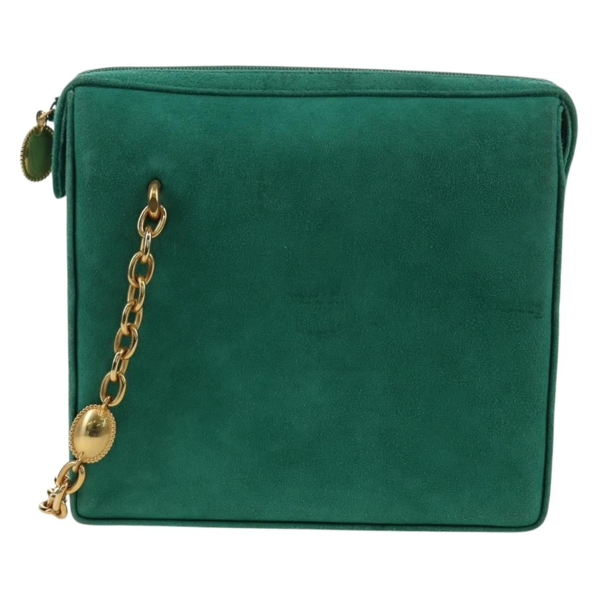 Christian Dior Shoulder Suede Green Suede Shoulder Bag Bag (Pre-Owned)