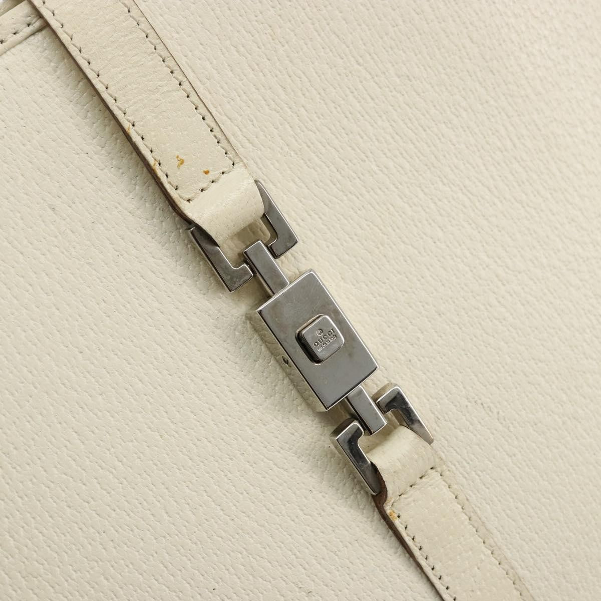 Gucci Vintage Jackie Leather Silver Leather Handbag (Pre-Owned)