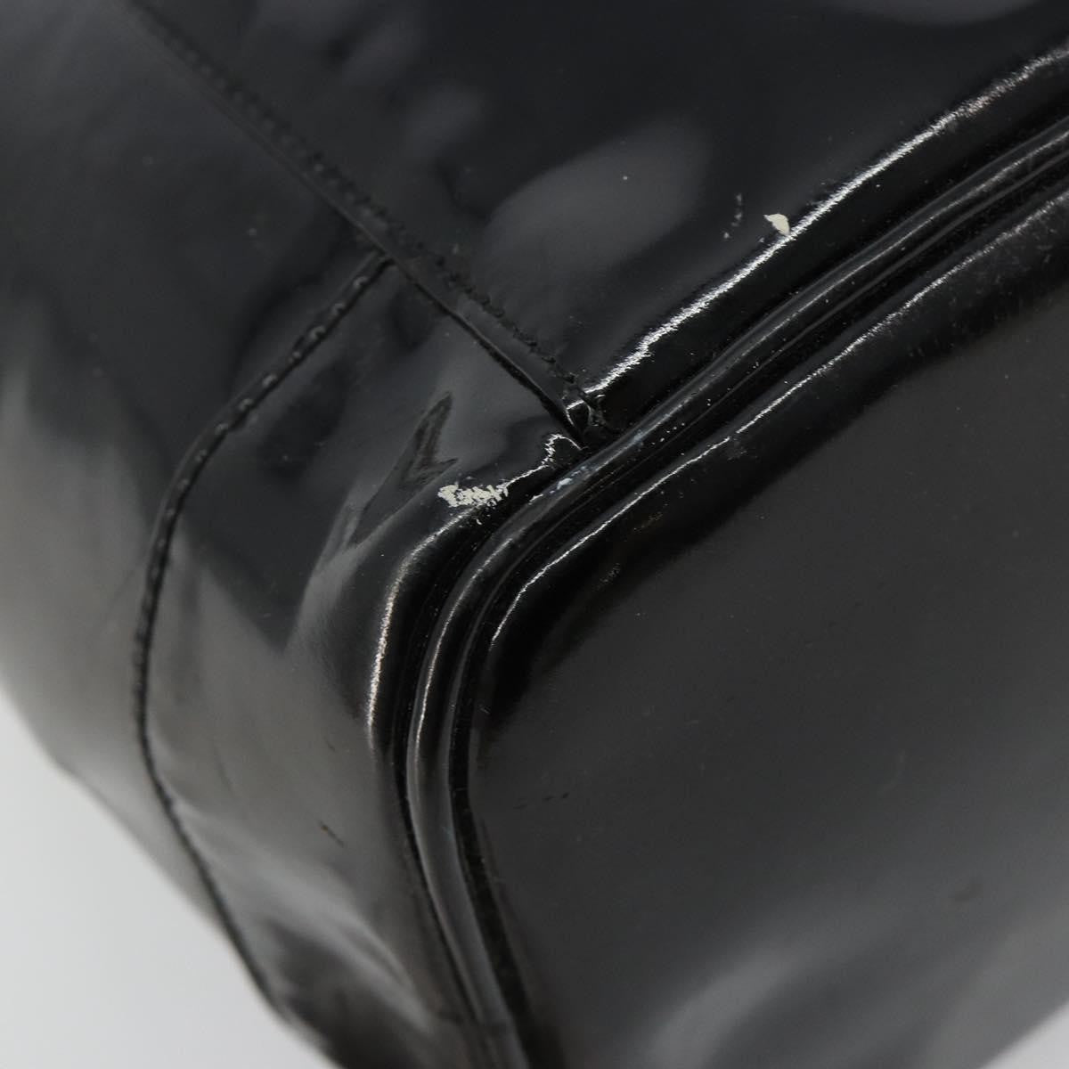Chanel Vintage Timeless Cosmetic Case Patent Black Patent_Leather Handbag (Pre-Owned)