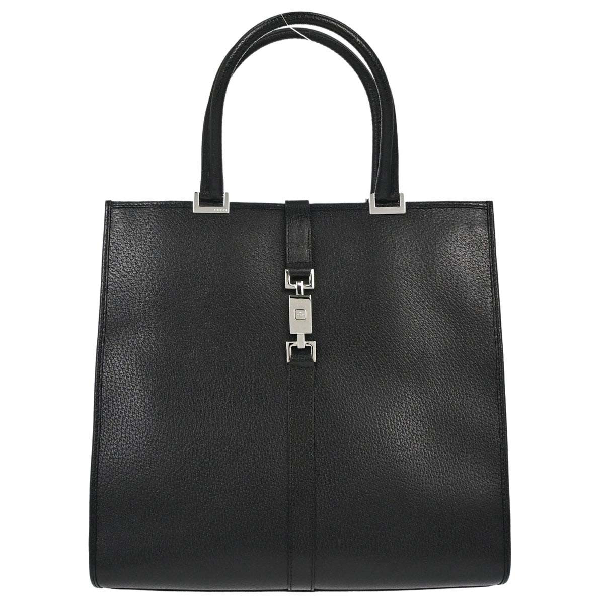 Gucci Jackie Soft Leather Black Leather Tote Bag Bag (Pre-Owned)