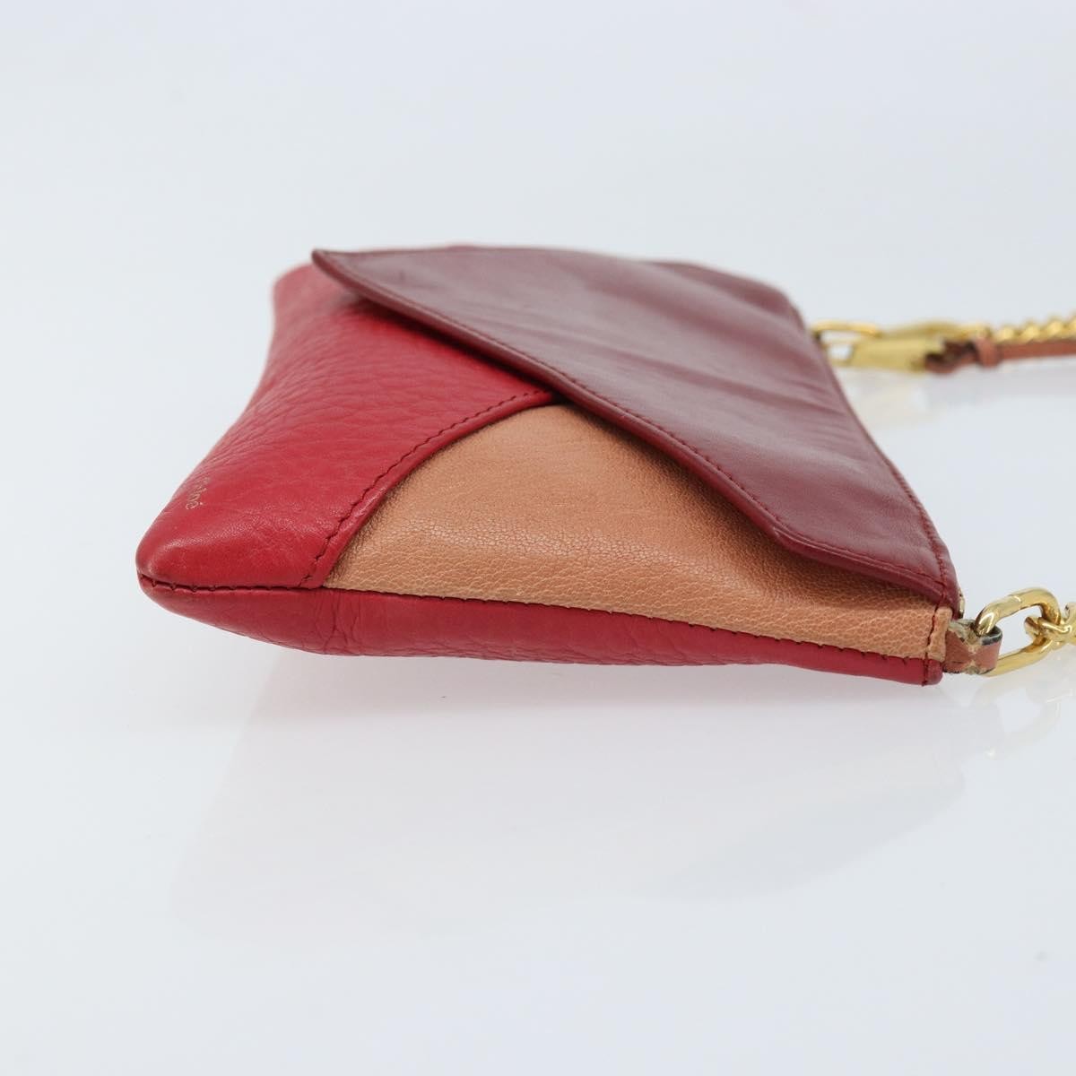 Chloe Envelope Wallet On Chain Leather Red Leather Shoulder Bag Bag (Pre-Owned)