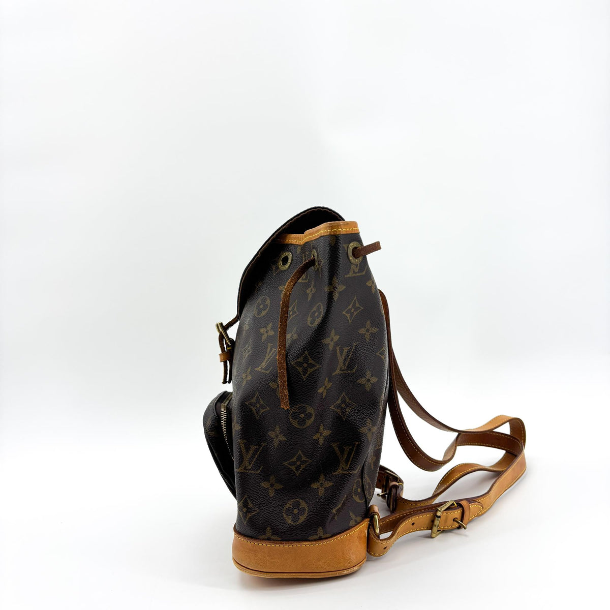 Louis Vuitton Vintage Montsouris Monogram Canvas Brown Canvas Backpack Bag (Pre-Owned)
