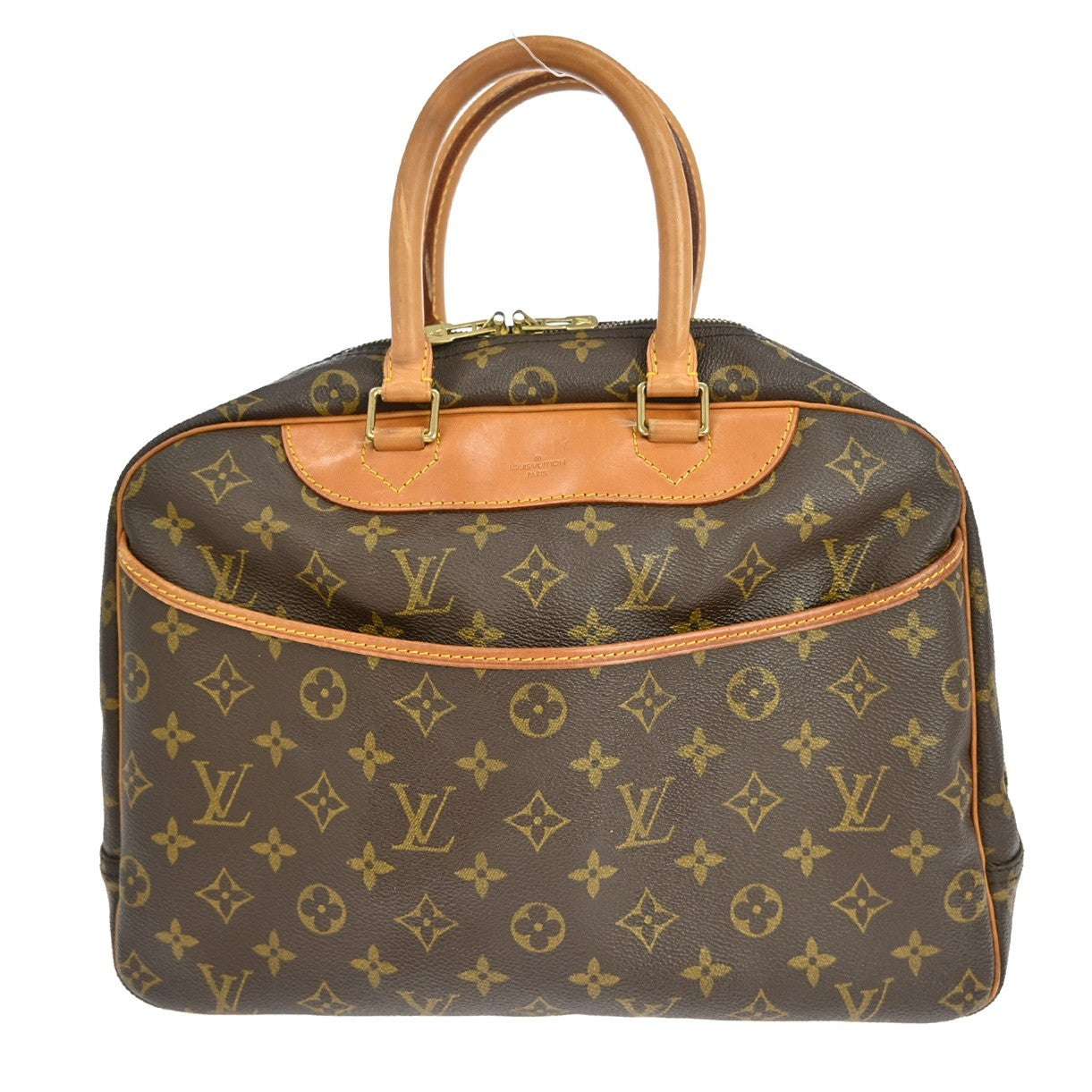 Louis Vuitton Deauville Monogram Brown Canvas Handbag (Pre-Owned)