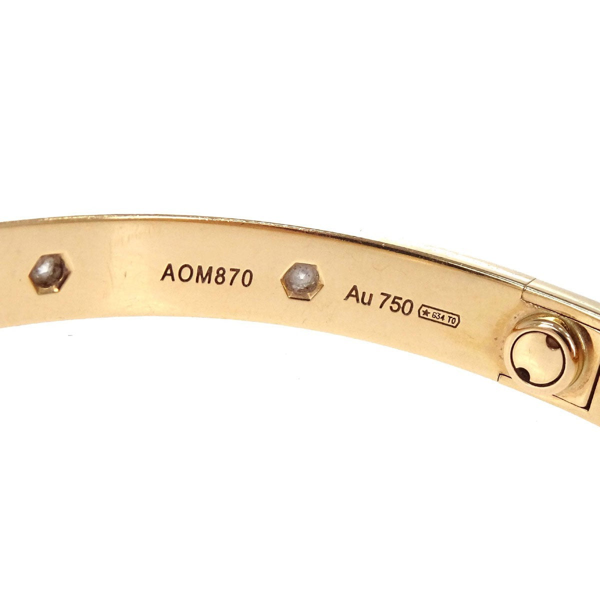 Cartier Love 18K Rose Gold And Diamonds Gold Gold Bracelet Jewelry (Pre-Owned)