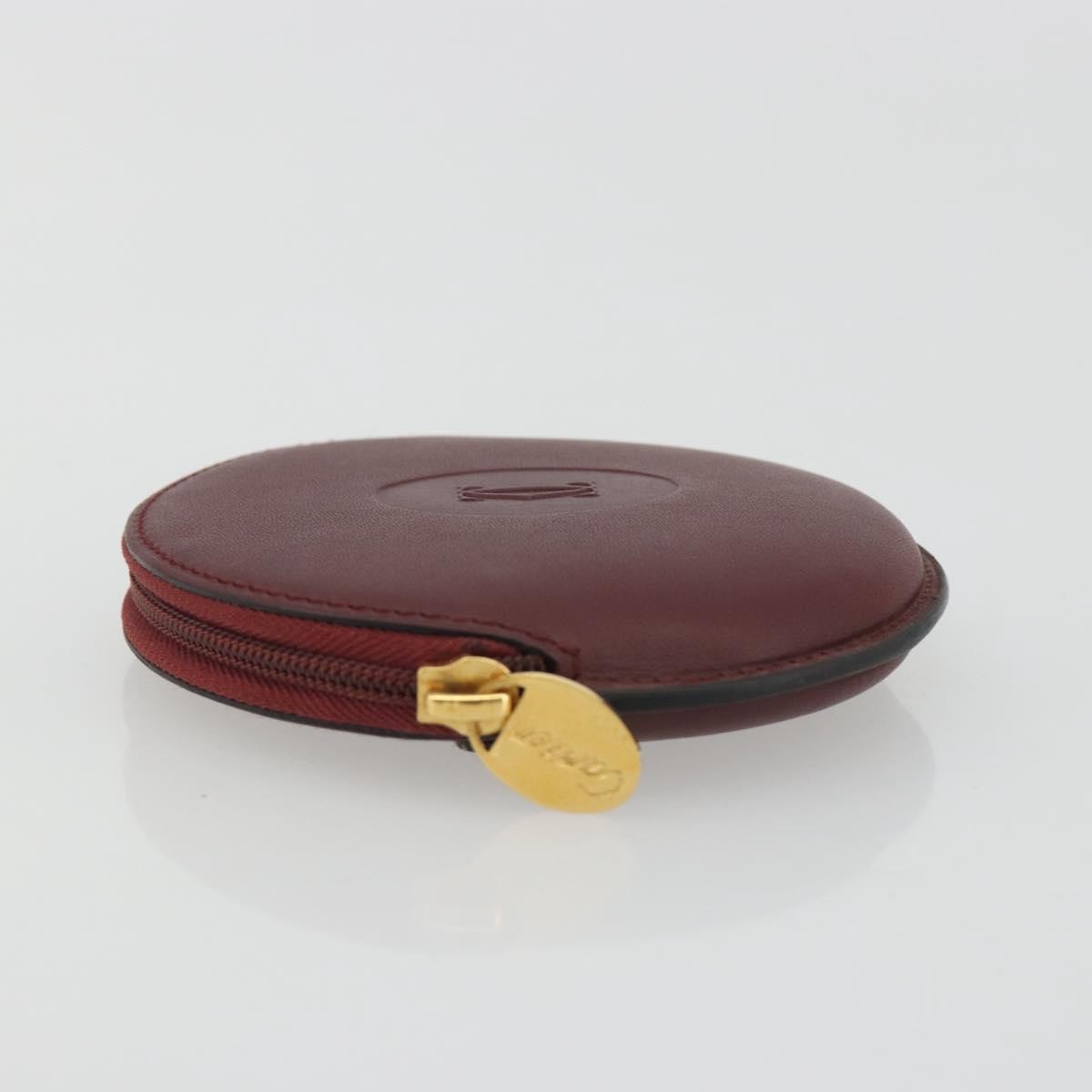 Cartier Must De Cartier Leather Burgundy Leather Wallets Accessory (Pre-Owned)