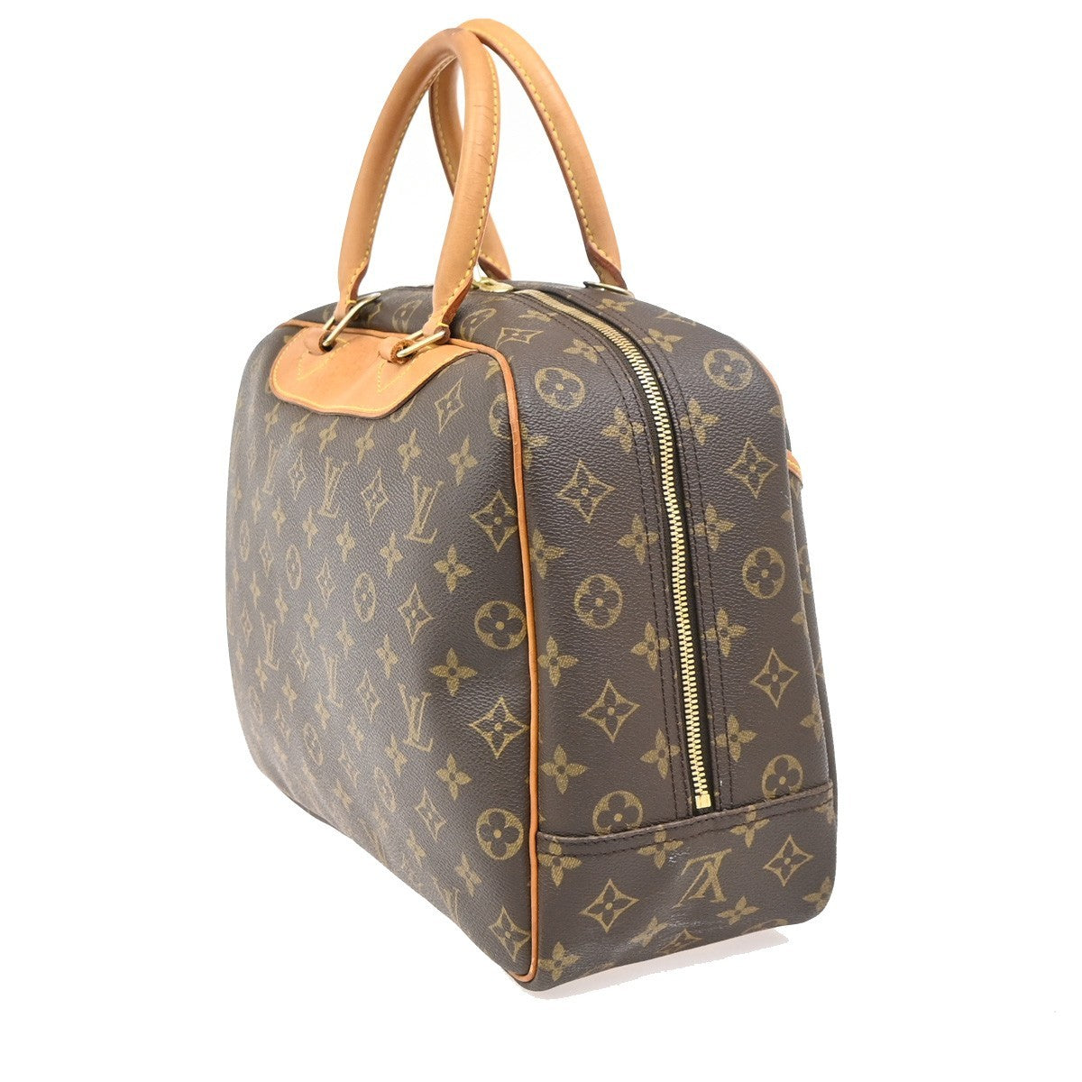 Louis Vuitton Deauville Monogram Brown Canvas Handbag (Pre-Owned)
